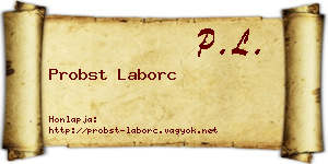 Probst Laborc névjegykártya